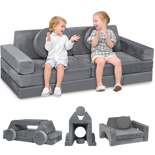 Rengue 14pcs Modular Kids Play Couch (Grey)