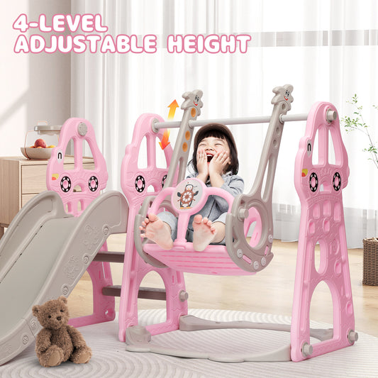 Rengue 4 in 1 Toddler Swing and Slide Set for Age 1-6