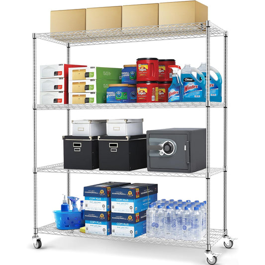 Rengue 4-Tier Storage Shelveswith Wheels