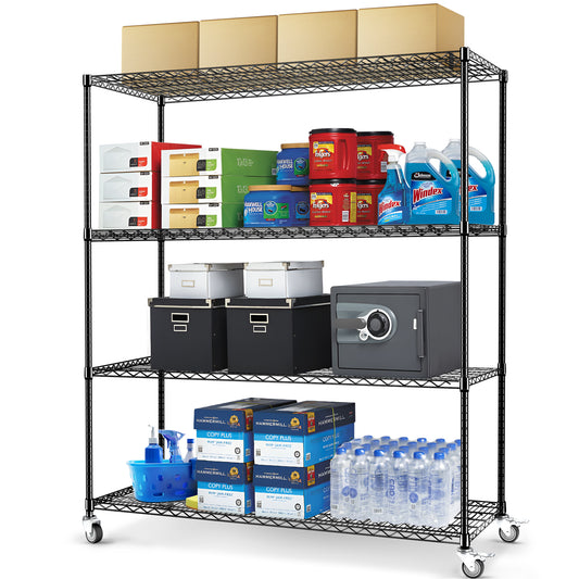 Rengue 4-Tier Storage Shelveswith Wheels