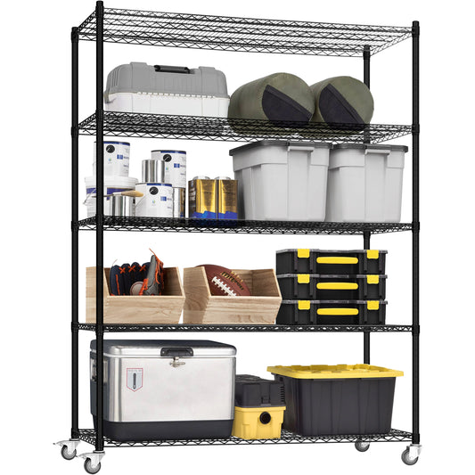 Rengue 5-Tier Storage Shelveswith Wheels